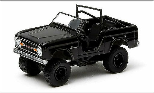 Ford Bronco Wagon 1/64 Greenlight zwart 1970 modelauto