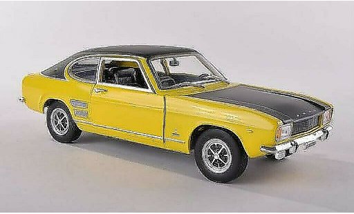 Ford Capri 1700 1/24 WhiteBox MKI GT XLR geel/zwart 1970 modelauto