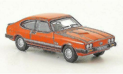 Ford Capri Laser 1/76 Oxford MkIII rood modelauto