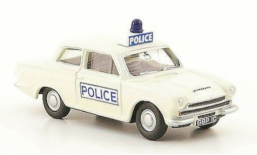 Ford Cortina Police 1/76 Oxford MKI Politie wit modelauto