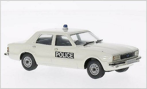 Ford Cortina Police 1/43 Brooklin MKIV Essex Politie wit 1976 modelauto