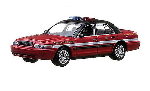 Ford Crown Victoria 1/64 Greenlight Chicago Fire Department Brandweer (USA) modelauto