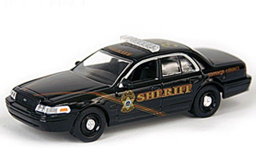 Ford Crown Police Interceptor 1/64 Greenlight Victoria Johnson County Sheriff Cruiser Politie (USA) 2008 modelauto