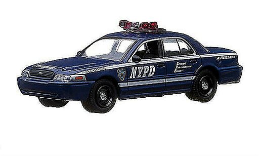Ford Crown Police Interceptor 1/64 Greenlight Victoria NYPD Auxiliary - New York Politie Department Politie (USA) modelauto