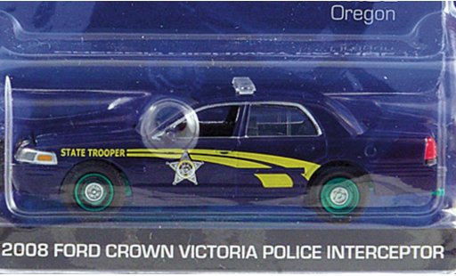Ford Crown Police Interceptor 1/64 Greenlight Victoria Oregon Highway Patrol Special Version 2008 modelauto