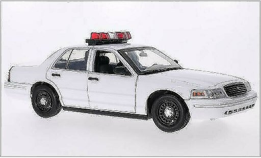 Ford Crown Police Interceptor 1/18 Greenlight Victoria Politie wit 2001 modelauto