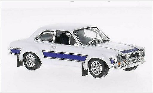 Ford Escort MK1 1/43 Greenlight I 2000 wit/blauw RHD 1974 modelauto