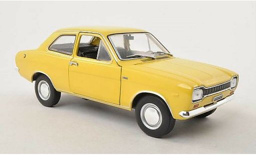 Ford Escort 1300 GT 1/24 WhiteBox MKI geel 1969 modelauto