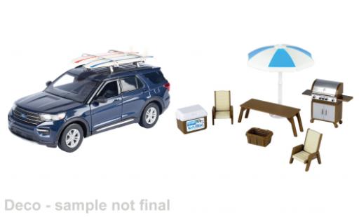 Modelauto Ford Explorer XLT blauw 2022 1/24 Motormax