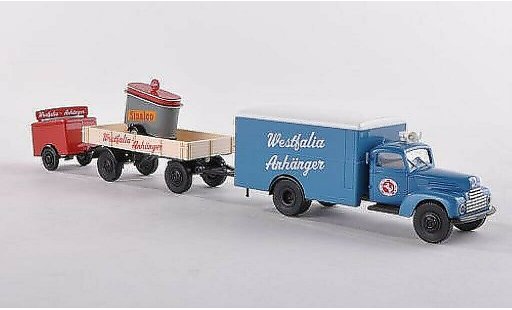 Ford FK FK 3500 1/87 Brekina Werbezug met zwei Anhanger Westfalia Anhanger modelauto