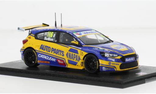 Modelauto Ford Focus BTCC Donington 2025 #116 A.Sutton 1/43 Spark