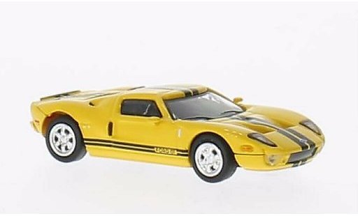 Ford GT Berlinetta 1/87 Busch geel met zwarten strepen 2004 modelauto