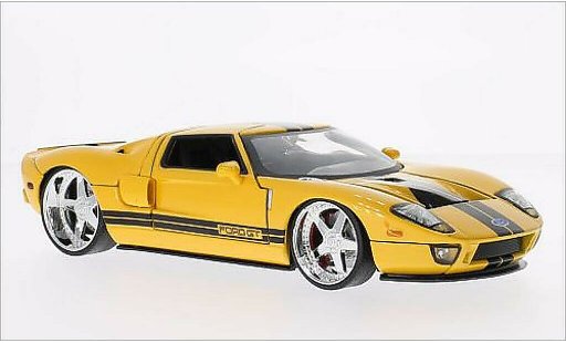 Ford GT Tuning 1/24 Jada Toys metallic geel/zwart 2005 modelauto