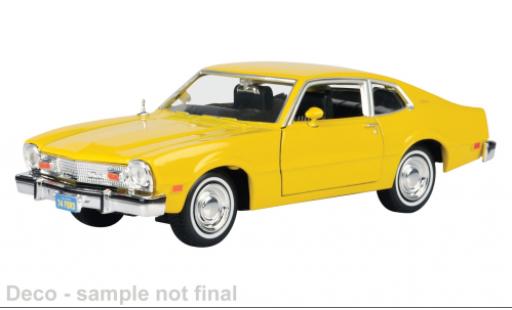 Modelauto Ford Maverick Berline geel 1974 1/24 Motormax