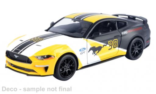 Modelauto Ford Mustang GT geel/zwart 1/24 Motormax