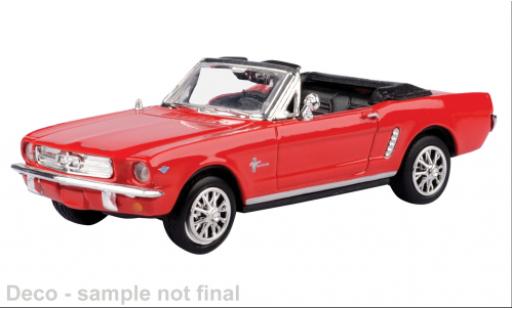 Modelauto Ford Mustang Hardtop rood/zwart 1964 1/43 Motormax