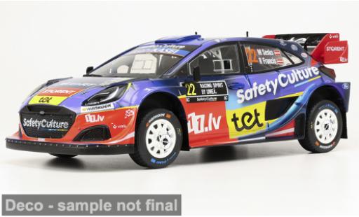 Modelauto Ford Puma Rally1 WRC Rally Zweden 2025 #22 M.Sesks/R.Francevic 1/18 IXO