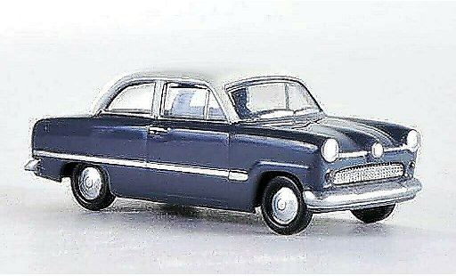 Ford Taunus 12M 1/87 Herpa grijs/wit modelauto