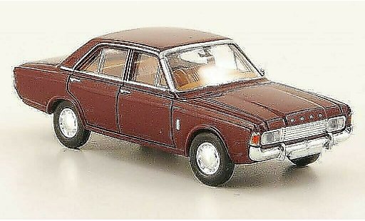 Ford Taunus 17M P7 1/87 Brekina (P7b) rood 1969 modelauto