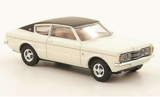 Ford Taunus TC1 1/87 Brekina Coupe GXL wit/zwart modelauto