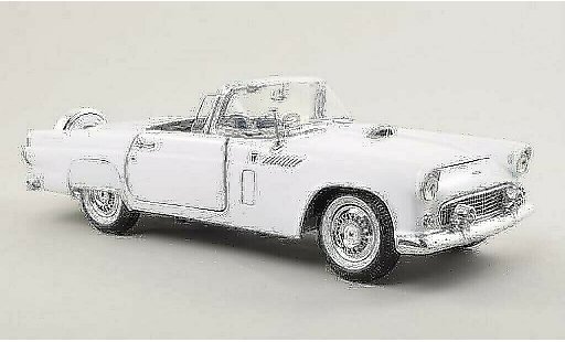 Ford Thunderbird Two-Seater 1/18 Motormax Cabriolet wit 1956 modelauto