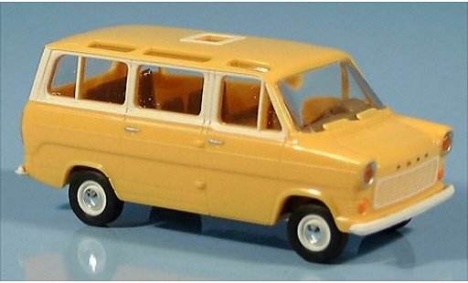 Ford Transit Bus 1/87 Brekina IIb Panoramabus geel 1970 modelauto