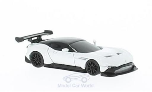 Modelauto Aston Martin Vulcan track wit Fahrzeug auf Podest verklebt 1/87 FrontiArt