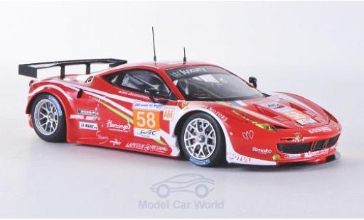 Modelauto Ferrari 458 Italia GT2 No.58 Luxury Racing 24h Le Mans 2012 1/43 Fujimi