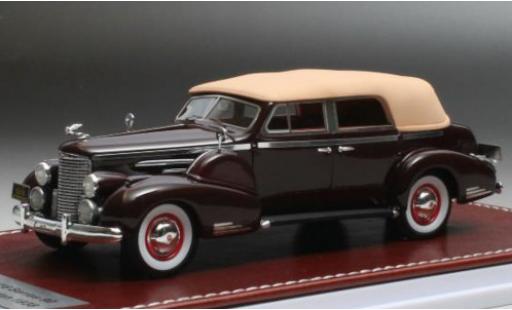 Modelauto Cadillac V16 Convertible Series 90 Cabriolet Sedan rood 1938 kap ferm&Atilde;&copy; 1/43 GIM   Great Iconic Models