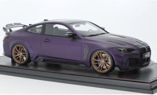 Modelauto Bmw M4 coupe (G82) ByHumans Louisiana WBK matpaars 2022 1/18 GLM