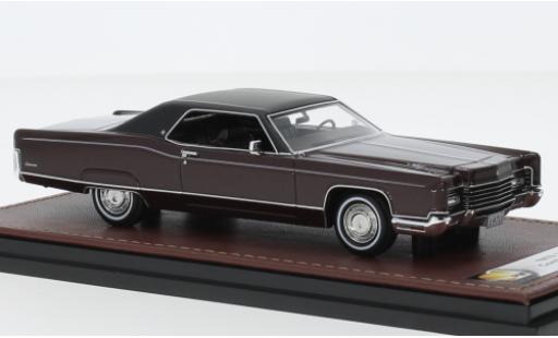 Modelauto Lincoln Continental 1970 Coupe rood fonc&Atilde;&copy;/zwart 1/43 GLM