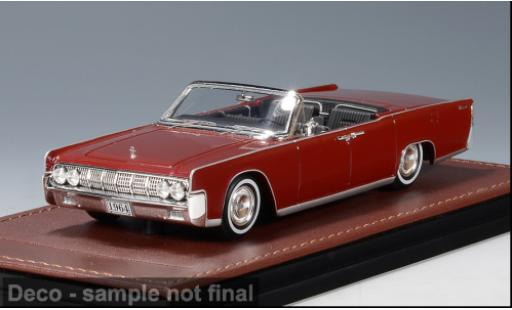 Modelauto Lincoln Continental 1964 Cabriolet rood 1/43 GLM