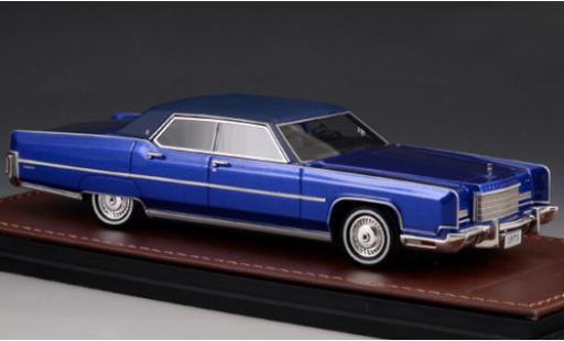 Modelauto Lincoln Continental Town Car metallic blauw/mat-blauw 1973 1/43 GLM