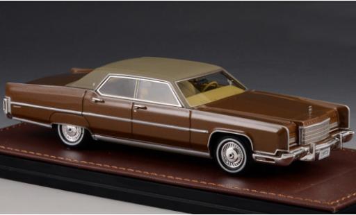 Modelauto Lincoln Continental Town Car metallic bruin/mat-beige 1973 1/43 GLM