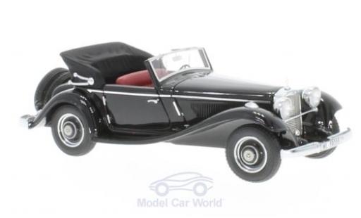 Modelauto Mercedes 290 Base A (W18) Cabriolet zwart 1936 open 1/43 GLM