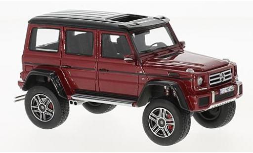 Modelauto Mercedes Classe G AMG G550 4x4 metallic rood/zwart 2016 1/43 GLM