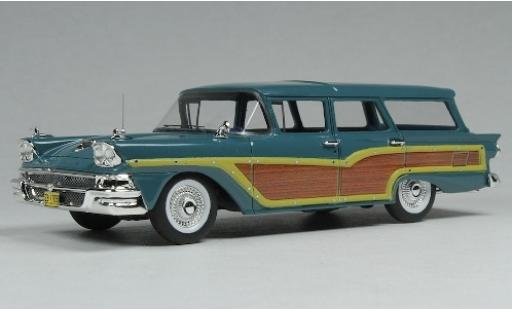 Modelauto Ford Country Squire Woody Wagon blauw/Holzoptik 1958 1/43 Goldvarg Collections