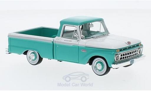 Modelauto Ford F-100 Pickup 00 Pick Up turquoise/wit 1965 1/43 Goldvarg Collections