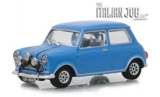 Modelauto Austin Mini cooper s 1275 MkI blauw RHD The Italian Job 1967 1/43 Greenlight