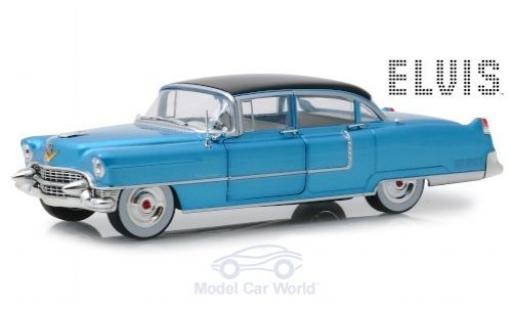 Modelauto Cadillac Fleetwood Series 60 metallic blauw/zwart Elvis Presley 1955 1/24 Greenlight