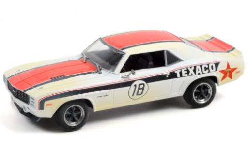 Modelauto Chevrolet Camaro RS No.18 Texaco 1969 avec Einsatzspuren 1/43 Greenlight