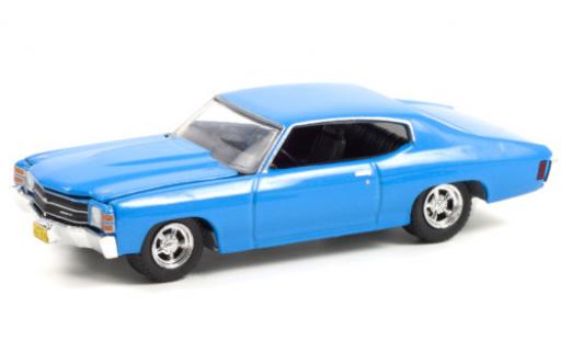 Modelauto Chevrolet Chevelle SS metallic blauw 1971 The Rookie (TV s&iuml;&iquest;&frac12;rie 2018 - jetzt) 1/64 Greenlight