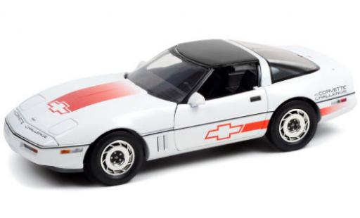 Modelauto Chevrolet Corvette Coupe (C4) wit/Dekor Challenge 1988 dak abnehmbar 1/18 Greenlight