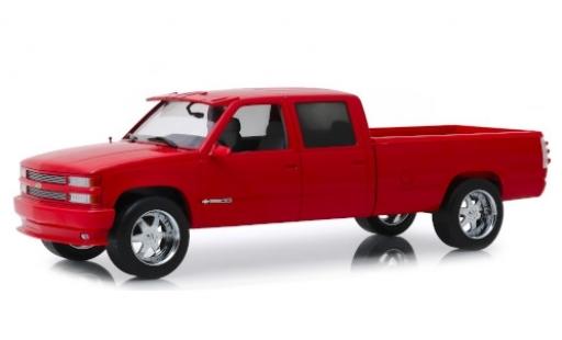 Modelauto Chevrolet Silverado pickup 3500 Crew Cab Custom rood 1997 1/18 Greenlight