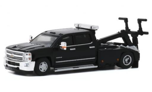 Modelauto Chevrolet Silverado wrecker 3500HD zwart 2018 1/64 Greenlight