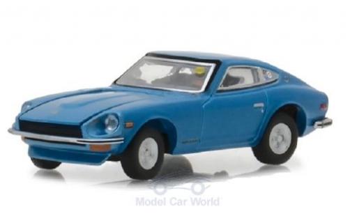 Modelauto Datsun 240Z Coupe metallic blauw 1970 1/64 Greenlight