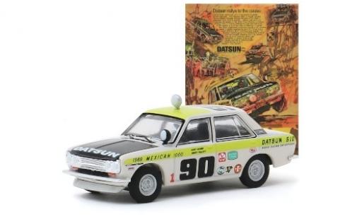 Modelauto Datsun 510 Sedan 4-Door No.90 Brock Racing Enterprises Mexican 1000 1969 G.Follett/M.McBee 1/64 Greenlight