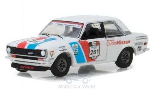 Modelauto Datsun 510 course Rally wit 1972 1/64 Greenlight
