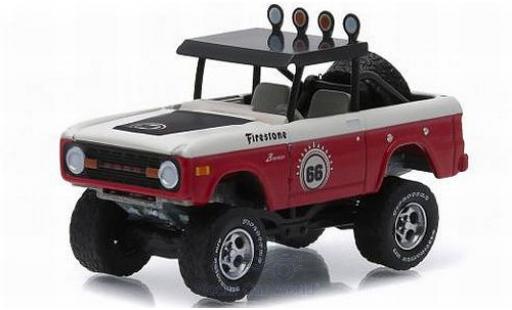Modelauto Ford Bronco Baja rood/wit No.66 1966 All-Terrain Series 2 1/64 Greenlight