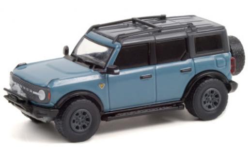 Modelauto Ford Bronco Badlands 4-Door blauw/grijs 2021 1/64 Greenlight